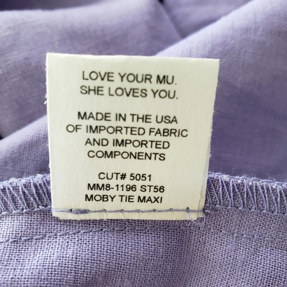 SMYM Moby Tie Maxi Midi Dress Lilac XL - Picture 9 of 9